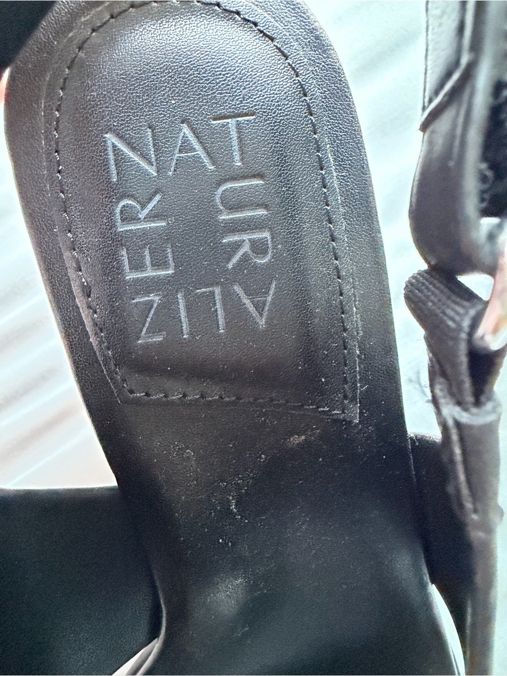 Naturalizer Black Crisscross Slingback Sandals - Picture 7 of 10